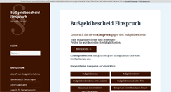 Desktop Screenshot of bussgeldbescheid-einspruch.com